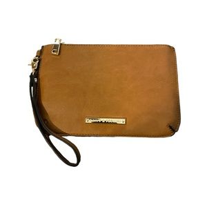 Poppy & Peonies Tan Clutch Wristlet